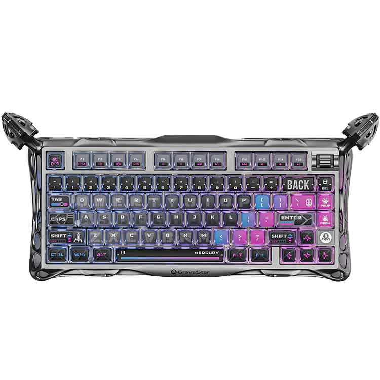 کیبورد گیمینگ گراوا استار مدل GravaStar Mercury K1 Pro - Cyberpunk