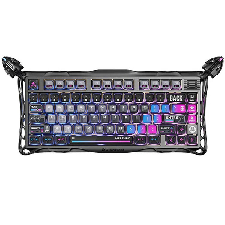 کیبورد گیمینگ گراوا استار مدل GravaStar Mercury K1 Pro - Galaxy Black