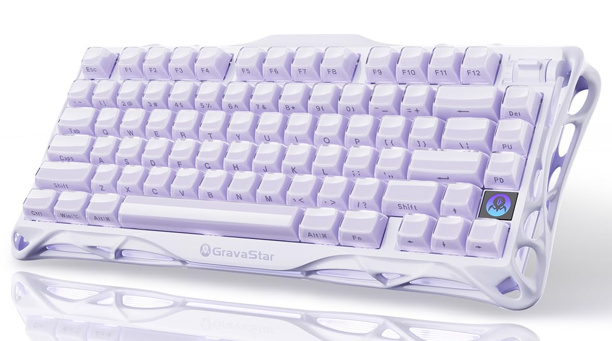 کیبورد گیمینگ گراوا استار مدل Gravastar Mercury K1 - Lavender Purple