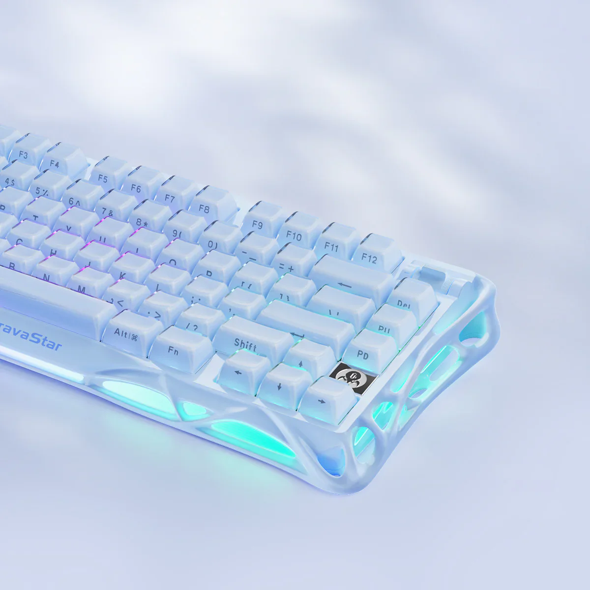 کیبورد گیمینگ گراوا استار مدل Gravastar Mercury K1 - Ice Blue