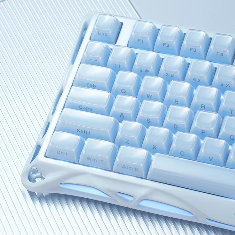 کیبورد گیمینگ گراوا استار مدل Gravastar Mercury K1 - Ice Blue