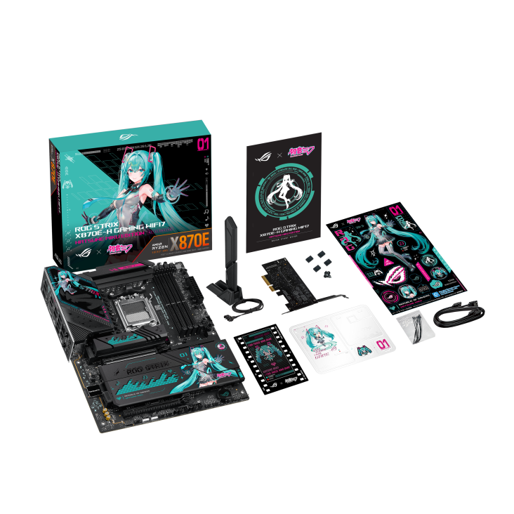 مادربرد ایسوس مدل ASUS ROG STRIX X870E-H GAMING WIFI7 DDR5 HATSUNE MIKU