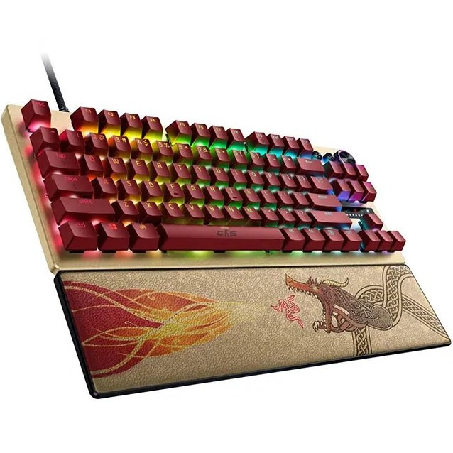 کیبورد گیمینگ ریزر مدل Razer Huntsman V3 Pro Tenkeyless Counter Strike 2 Edition