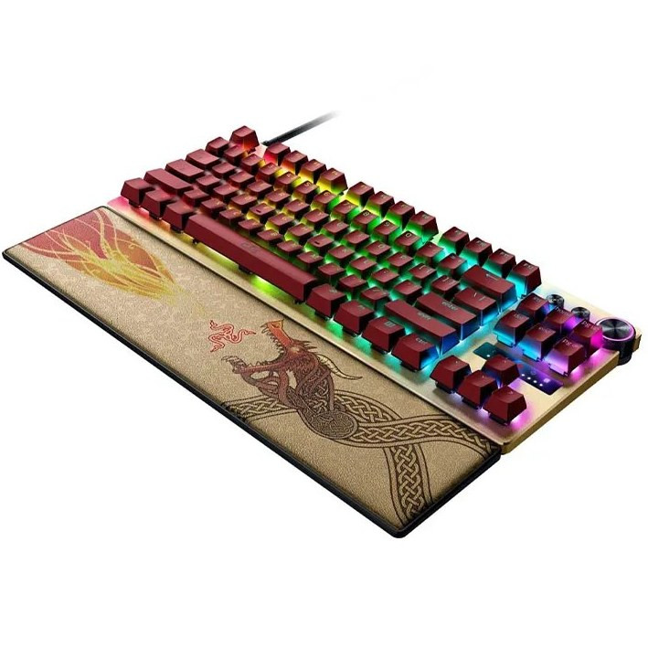 کیبورد گیمینگ ریزر مدل Razer Huntsman V3 Pro Tenkeyless Counter Strike 2 Edition