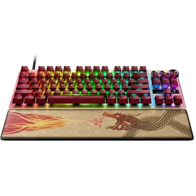 کیبورد گیمینگ ریزر مدل Razer Huntsman V3 Pro Tenkeyless Counter Strike 2 Edition
