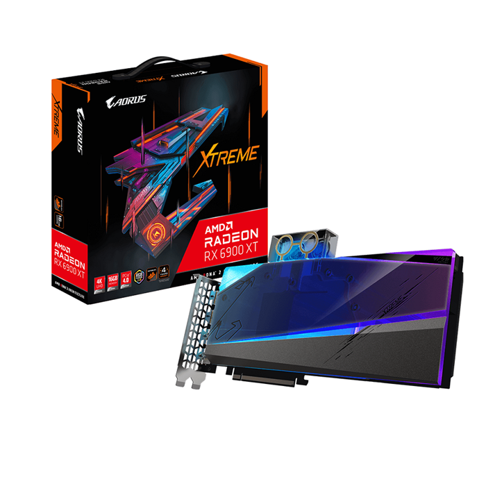کارت گرافیک گیگابایت مدل Gigabyte AORUS RX 6900 XT XTREME WATERFORCE WB 16GB