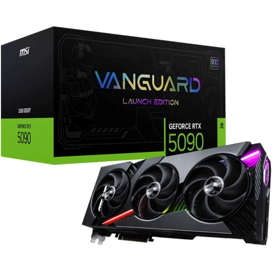 کارت گرافیک ام اس آی مدل MSI RTX 5090 Vanguard SOC 32GB Launch Edition