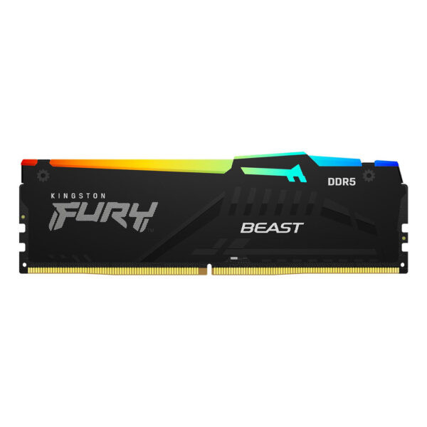 رم کینگستون مدل KingSton Fury Beast RGB Black 32GB (2x16GB) 6000MHz DDR5 CL36