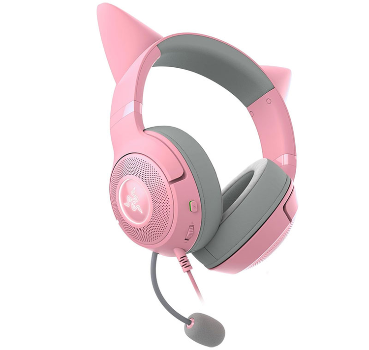 هدست ریزر مدل Razer Kraken V2 Pro Kitty Edition Quartz Wired