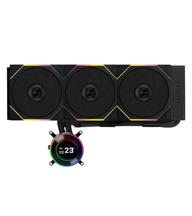 فن خنک کننده مایع پردازنده لیان لی مدل Lian Li HydroShift II LCD 360TL Black