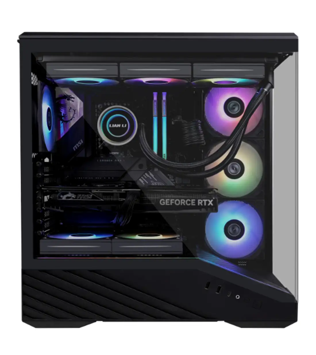 کیس گیمینگ لیان لی مدل LIAN LI Vector V100R Black