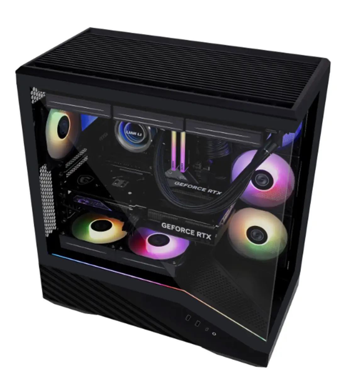 کیس گیمینگ لیان لی مدل LIAN LI Vector V100R Black