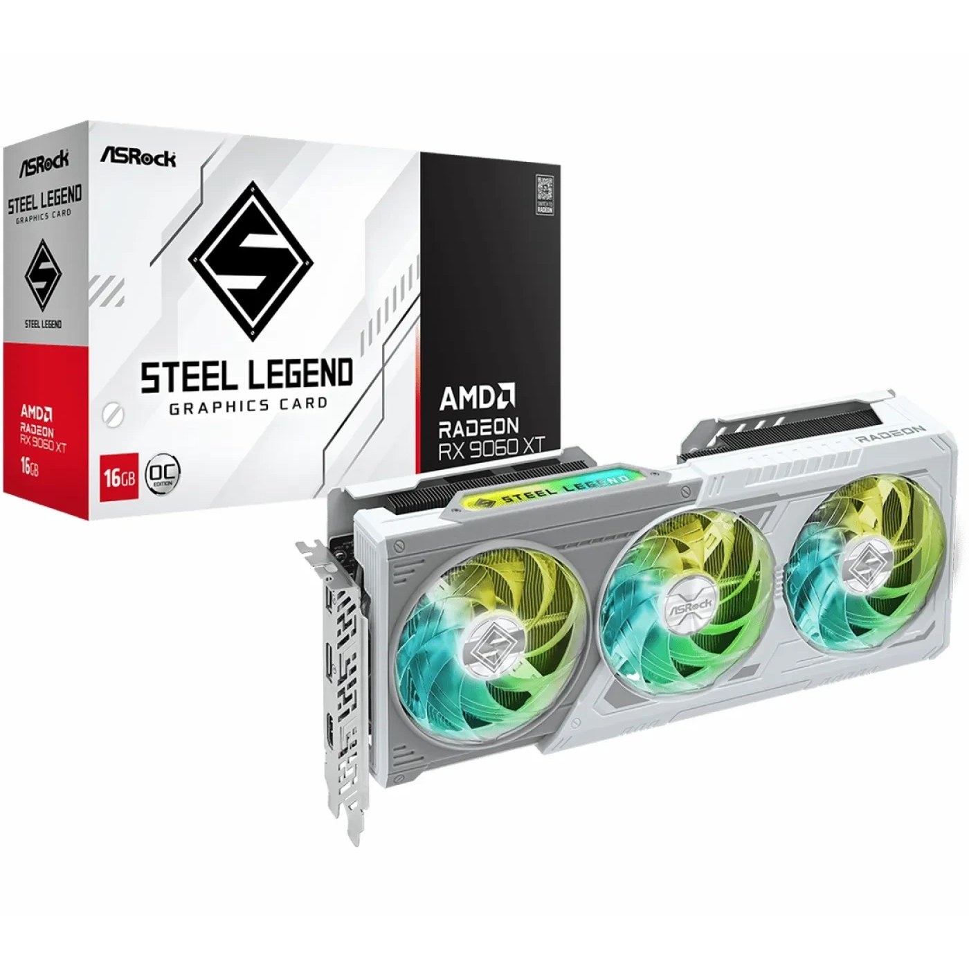 کارت گرافیک ازراک مدل Asrock Radeon RX 9060 XT OC Steel Legend 16GB