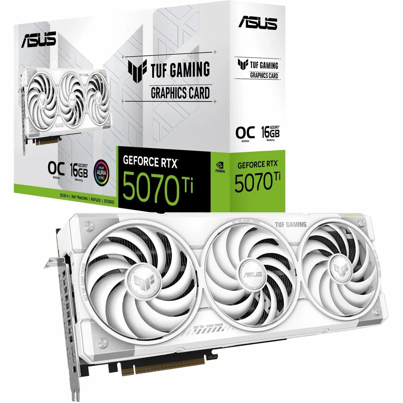 کارت گرافیک ایسوس مدل ASUS TUF Gaming GeForce RTX 5070 Ti 16GB White OC Edition