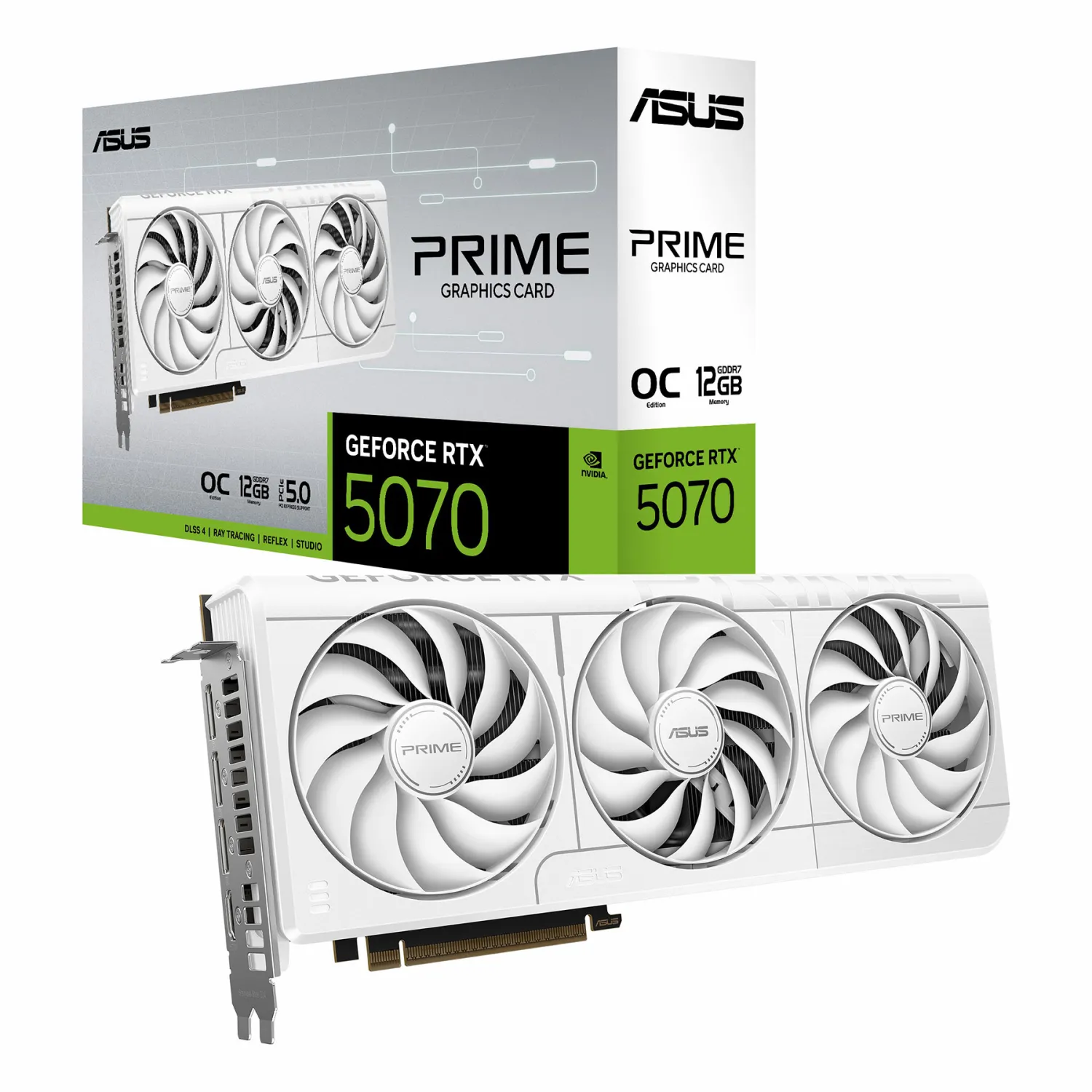 کارت گرافیک ایسوس مدل ASUS PRIME GeForce RTX 5070 12GB OC Edition WHITE