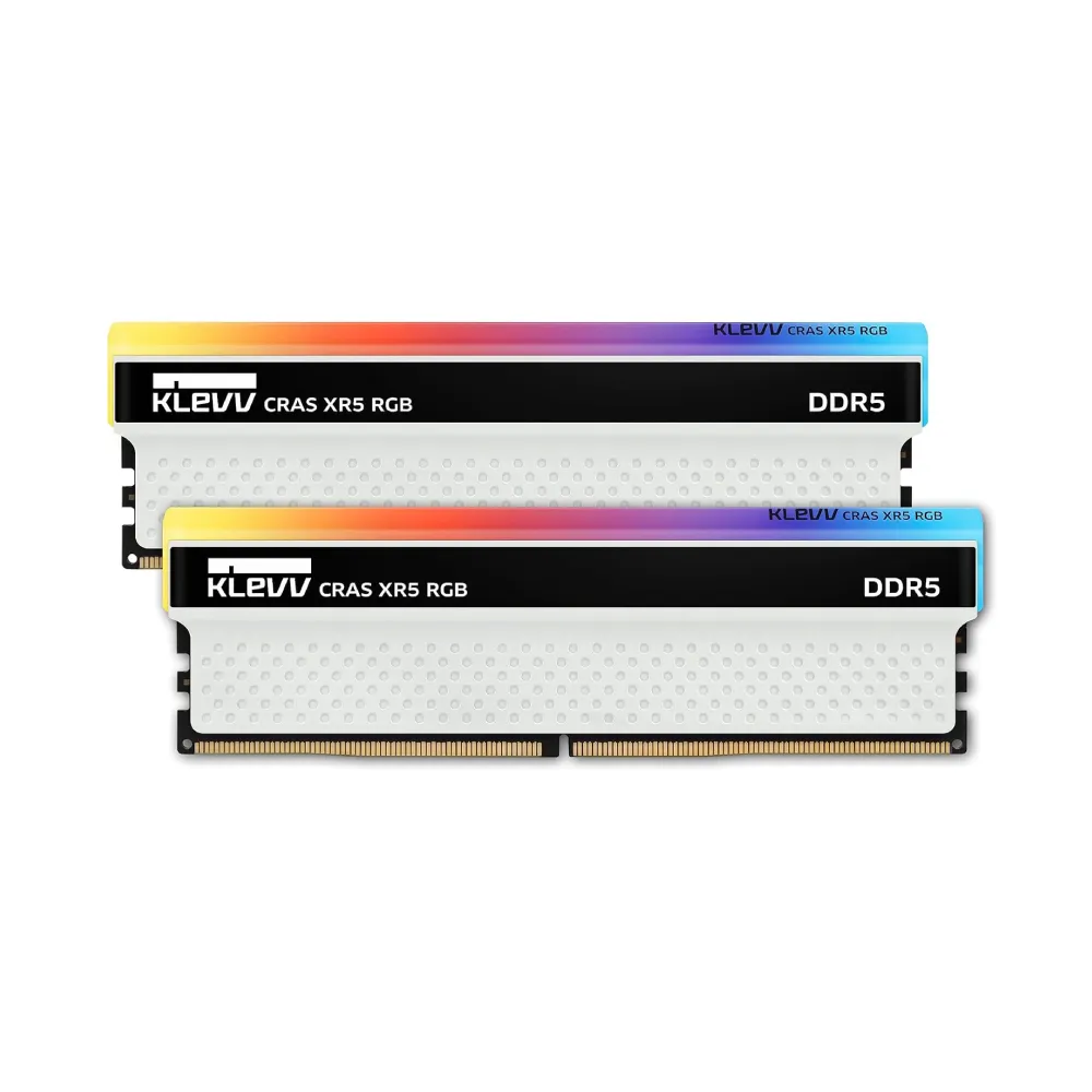رم کلو مدل KLEVV CRAS XR5 RGB 32GB (DUAL) 6000MHz CL32 White