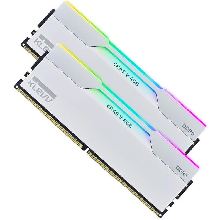 رم کلو مدل KLEVV CRAS V RGB 32GB (DUAL) 6400MHz CL32 White
